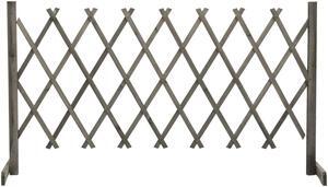 vidaXL Trellis Fence Garden Trellis Lattice Gray 59.1"x31.5" Solid Firwood