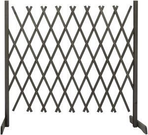 vidaXL Trellis Fence Garden Trellis Lattice Gray 70.9"x39.4" Solid Firwood