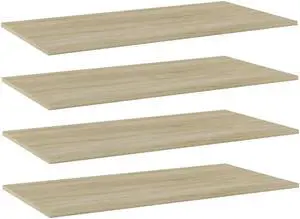 vidaXL Floating Shelves Wall Shelving Unit 4 Pcs Sonoma Oak Engineered Wood