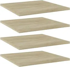vidaXL Floating Shelf Bookshelf Board Rack 4 Pcs Sonoma Oak Engineered Wood