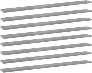 vidaXL Bookshelf Boards Wall Shelving Unit 8 Pcs Concrete Gray Engineered Wood