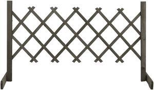 vidaXL Trellis Fence Garden Trellis Lattice Gray 47.2"x23.6" Solid Firwood