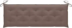 vidaXL Bench Cushion Outdoor Water Repellent Bench Cushion Taupe Oxford Fabric