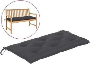 vidaXL Bench Cushion Water Repellent Seat Cushion Anthracite Oxford Fabric