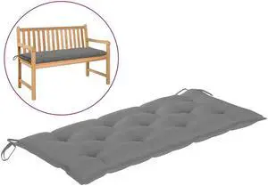 vidaXL Bench Cushion Outdoor Water Repellent Seat Cushion Gray Oxford Fabric