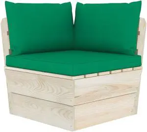 vidaXL Chair Cushion 3 Pcs Outdoor Seat Cushion Sofa Pad Green Oxford Fabric