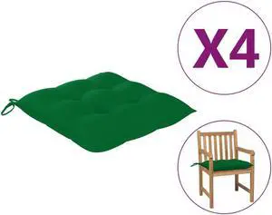 vidaXL Chair Cushion 4 Pcs Outdoor Patio Seat Cushion Pad Green Oxford Fabric