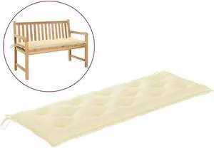 vidaXL Bench Cushion Water Repellent Seat Cushion Cream White Oxford Fabric