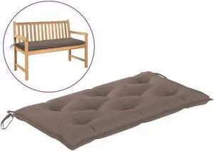 vidaXL Bench Cushion Outdoor Water Repellent Bench Cushion Taupe Oxford Fabric