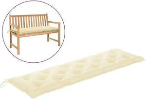 vidaXL Bench Cushion Water Repellent Seat Cushion Cream White Oxford Fabric