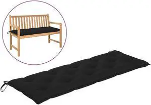 vidaXL Bench Cushion Outdoor Water Repellent Bench Cushion Black Oxford Fabric