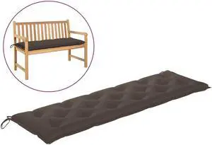 vidaXL Bench Cushion Outdoor Water Repellent Bench Cushion Taupe Oxford Fabric