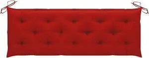vidaXL Bench Cushion Outdoor Water Repellent Bench Cushion Pad Red Oxford Fabric