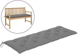 vidaXL Bench Cushion Outdoor Water Repellent Seat Cushion Gray Oxford Fabric