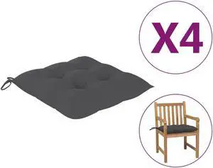 vidaXL Chair Cushion 4 Pcs Outdoor Patio Seat Cushion Anthracite Oxford Fabric