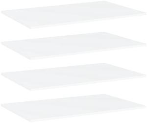 vidaXL Floating Shelves Wall Shelving Shelf Panel 4 Pcs White Engineered Wood