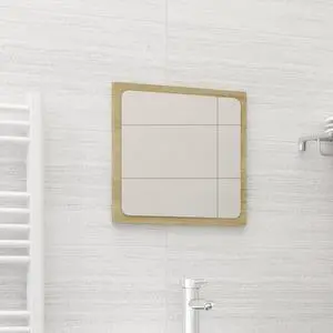 vidaXL Mirror Vanity Mirror Wall Mounted Bath Mirror Sonoma Oak Engineered Wood vidaXL Mirror Vanity Mirror Wall Mounted Bath Mirror Sonoma Oak Engineered Wood