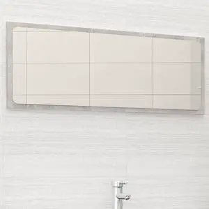 vidaXL Mirror Wall Mounted Rectangular Bath Mirror Concrete Gray Engineered Wood vidaXL Mirror Wall Mounted Rectangular Bath Mirror Concrete Gray Engineered Wood