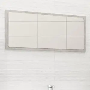vidaXL Mirror Wall Mounted Rectangular Bath Mirror Concrete Gray Engineered Wood vidaXL Mirror Wall Mounted Rectangular Bath Mirror Concrete Gray Engineered Wood