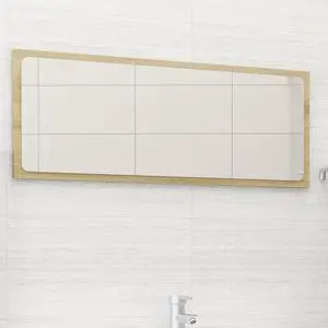 vidaXL Mirror Vanity Mirror Wall Mounted Bath Mirror Sonoma Oak Engineered Wood vidaXL Mirror Vanity Mirror Wall Mounted Bath Mirror Sonoma Oak Engineered Wood