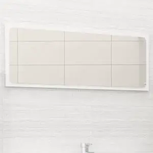 vidaXL Mirror Vanity Mirror Wall Mounted Bath Mirror White Engineered Wood vidaXL Mirror Vanity Mirror Wall Mounted Bath Mirror White Engineered Wood