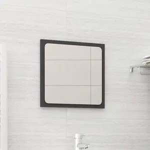 vidaXL Mirror Vanity Mirror Wall Mounted Bath Mirror Gray Engineered Wood vidaXL Mirror Vanity Mirror Wall Mounted Bath Mirror Gray Engineered Wood