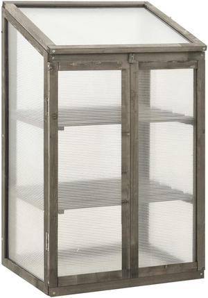 vidaXL Greenhouse Outdoor Grow House Green House for Plant Growing Firwood