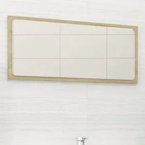 vidaXL Mirror Vanity Mirror Wall Mounted Bath Mirror Sonoma Oak Engineered Wood vidaXL Mirror Vanity Mirror Wall Mounted Bath Mirror Sonoma Oak Engineered Wood