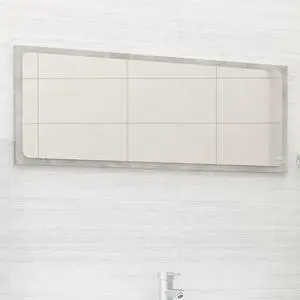 vidaXL Mirror Wall Mounted Rectangular Bath Mirror Concrete Gray Engineered Wood vidaXL Mirror Wall Mounted Rectangular Bath Mirror Concrete Gray Engineered Wood