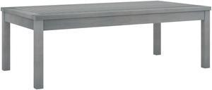 vidaXL Coffee Table Outdoor Dining Table Patio Table Solid Acacia Wood Gray