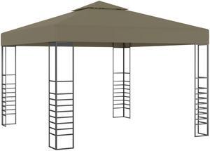 vidaXL Gazebo Outdoor Canopy Patio Pavilion Sunshade Shelter Party Tent Taupe