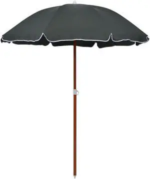 vidaXL Garden Parasol  with Steel Pole Sand 180 cm
