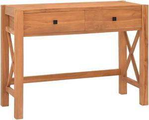 vidaXL Desk with 2 Drawers 39.4"x15.7"x29.5" Teak Wood
