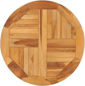 vidaXL Table Disk Rotating Disc Countertop Tray Table Top Solid Teak Wood