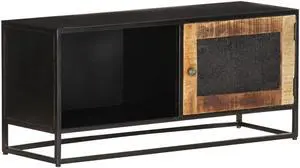 vidaXL TV Cabinet 35.4"x11.8"x15.7" Rough Mango Wood