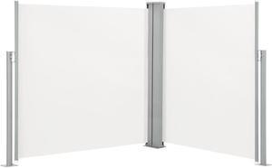 vidaXL Retractable Side Awning Patio Folding Privacy Screen Cream 55.1"x236.2"