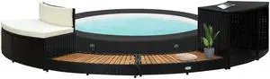 vidaXL Outdoor Shower Eucalyptus Wood and Steel