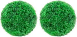 vidaXL Fake Plant 2 Pcs Artificial Plant Boxwood Topiary Ball Floral Decor 8.7"