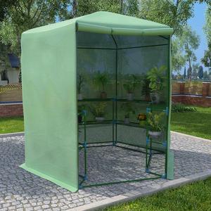 vidaXL Greenhouse Grow House for Plant Growing Green House with Shelves Steel