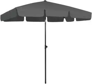 vidaXL Garden Parasol with Metal Pole 390 cm Green