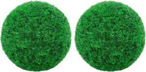 vidaXL Fake Plant 2 Pcs Artificial Plant Boxwood Topiary Floral Decor 13.8"
