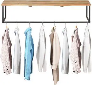 vidaXL Peg Coat Rack Wall Hook Wall Hanger with Live Edge Solid Acacia Wood