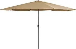 vidaXL Outdoor Umbrella Patio Sunshade Parasol for Garden Backyard Deck Taupe