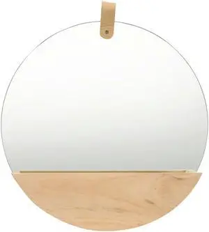 vidaXL Wall Mirror Natural Wood Glass, Solid Pine Wood Medium vidaXL Wall Mirror Natural Wood Glass, Solid Pine Wood Medium