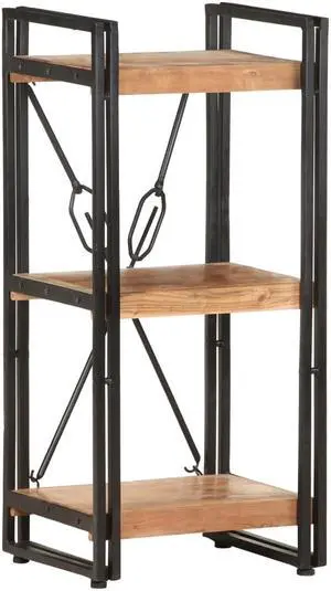 vidaXL 3-Tier Solid Acacia Wood Bookcase 15.7" Bookshelf Stand Shelf Cabinet vidaXL 3-Tier Solid Acacia Wood Bookcase 15.7" Bookshelf Stand Shelf Cabinet