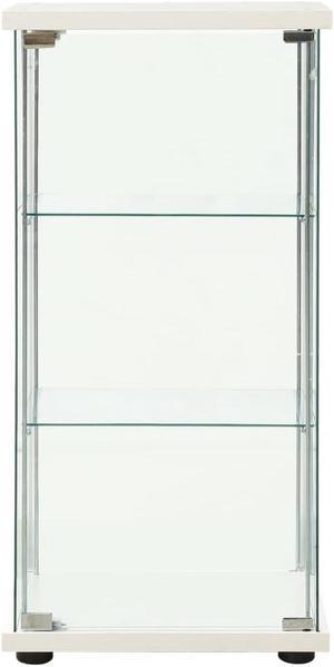 vidaXL Storage Cabinet Tempered Glass White