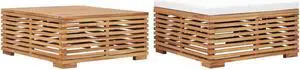vidaXL Patio Table Coffee Table Wooden Tea Table for Garden Solid Teak Wood