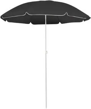 vidaXL Garden Parasol with Steel Pole Shelter Outdoor Patio Sunshade 70.9"