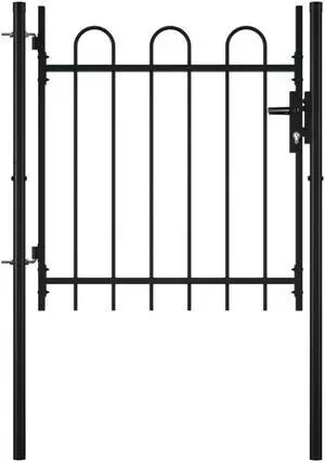 vidaXL Single Door Fence Gate with Hoop Top 39.4" x 29.5" vidaXL Single Door Fence Gate with Hoop Top 39.4" x 29.5"
