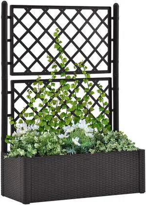 vidaXL Gabion Raised Bed Galvanized Steel 39.4" Outdoor Patio Basket Planter